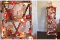 Diy wooden branch christmas ladder